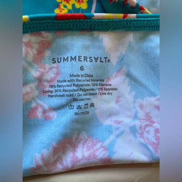 Summersalt Diane Von Furstenberg Bow-ShoulderRuched Sidestroke Bikini Set. NWT - Picture 6 of 8